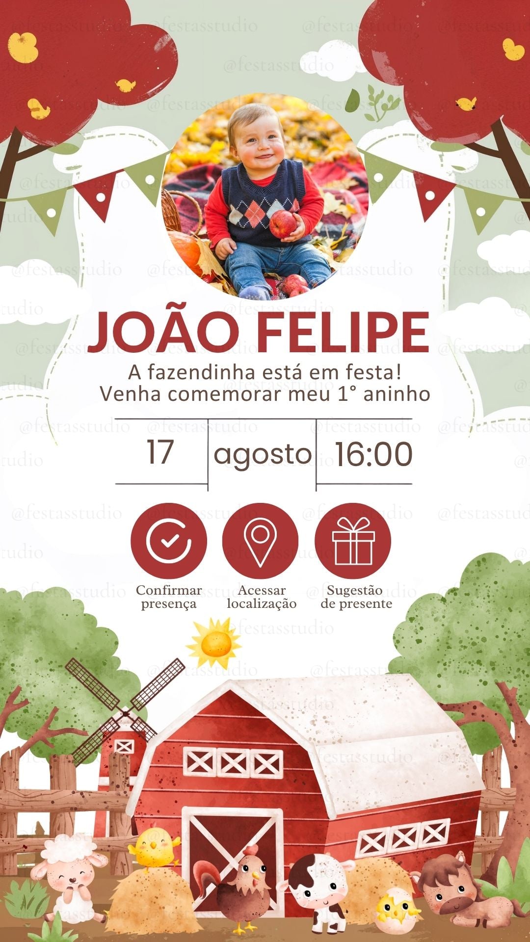 Convite Interativo - Fazendinha Menino 4