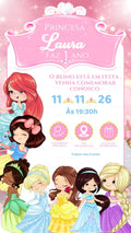 Convite Interativo - Princesa Disney 1