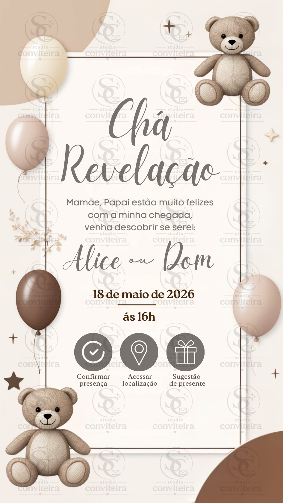 Convite Chá Revelação