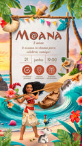 Convite Interativo - Moana