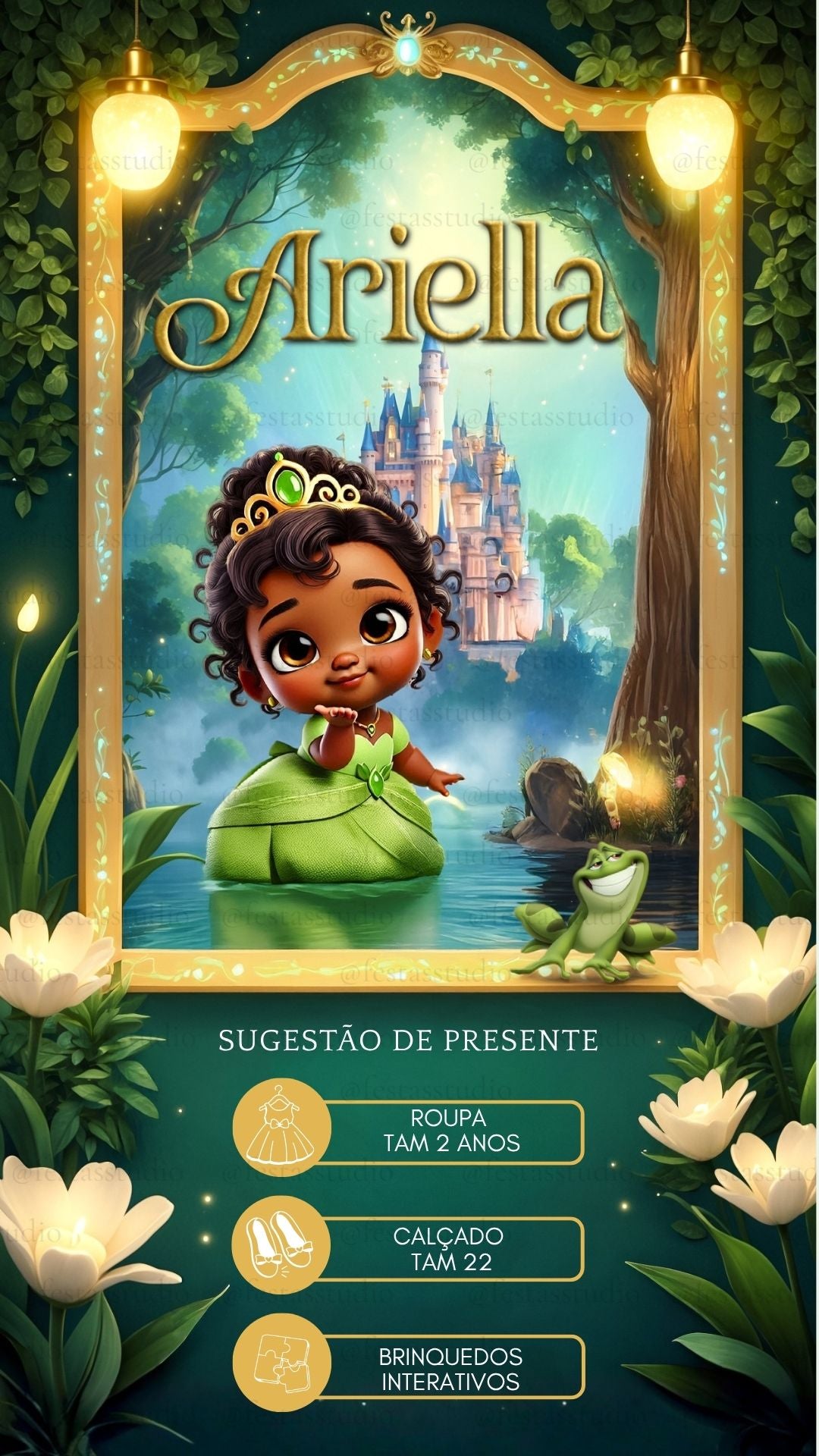 Convite Interativo - Princesa Tiana