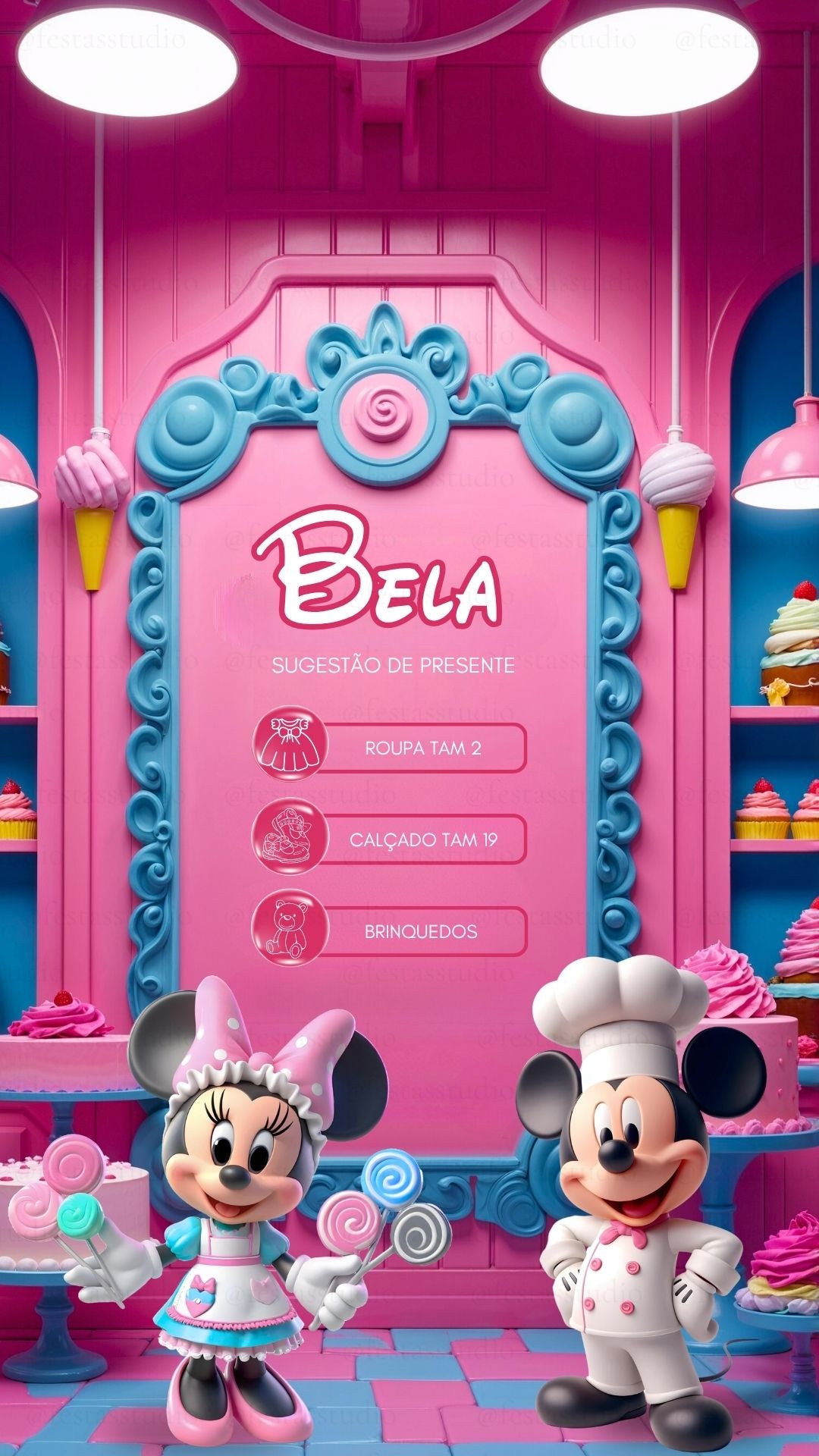 Convite Interativo - Confeitaria Minnie 4