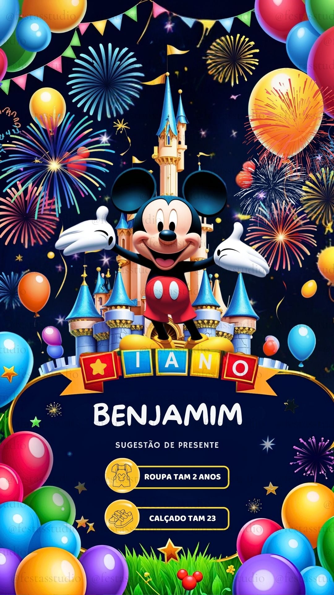 Convite Interativo - Disney Mickey