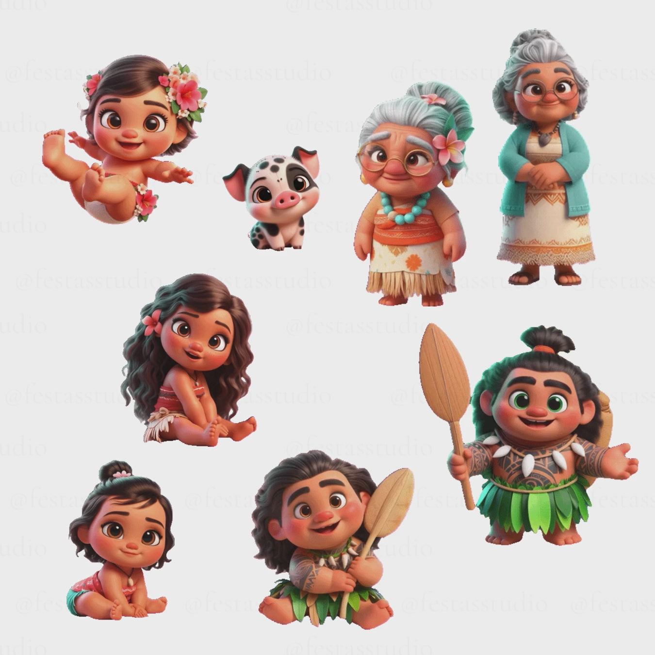 Kit Gif - Moana Baby